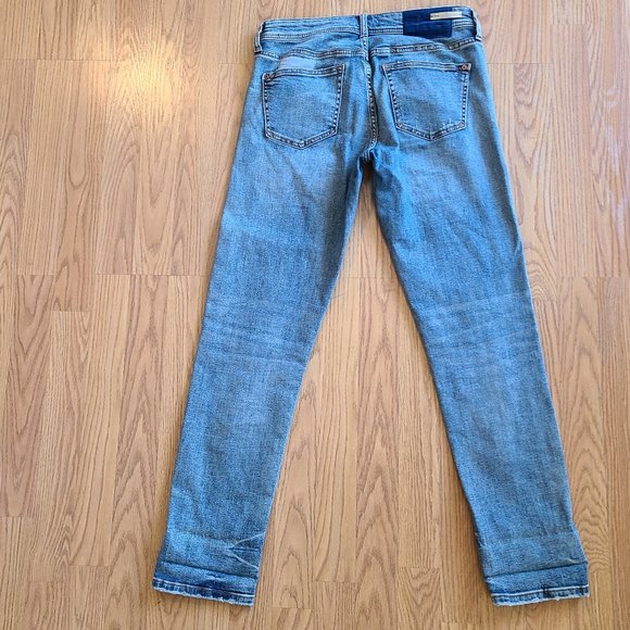 PILCRO AND THE LETTERPRESS ANTHRO SLIM BOYFRIEND PATCHWORK JEANS sz 26 - Picture 4 of 11